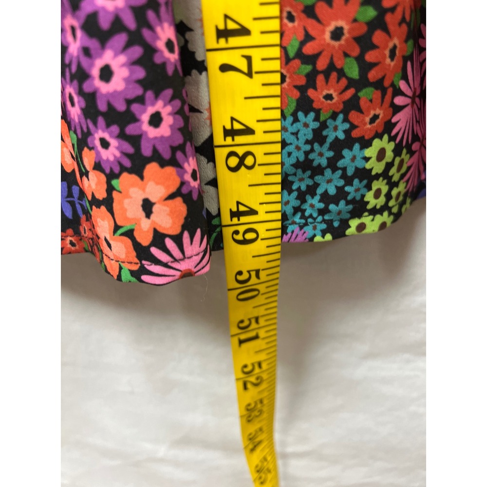 SSYS The Label Maxi Dress Womens Medium Black Floral Tiered Ribbed Mixed Media - Picture 5 of 13